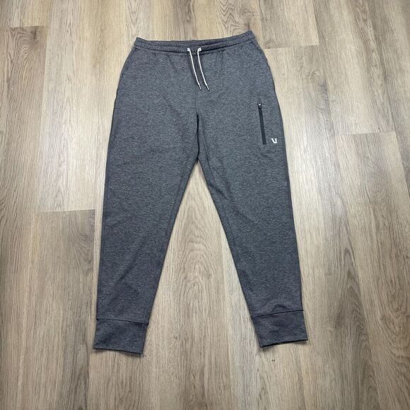 Vuori Jogger Pants Mens Medium Gray Sunday Performance Zip Pocket Stretch - Picture 1 of 12
